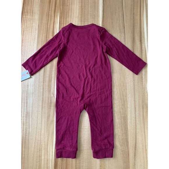 Cat & Jack Babies Sleepwear 1 Piece Pajamas "Cute To The Core" Long Sleeve 12M - Picture 4 of 8